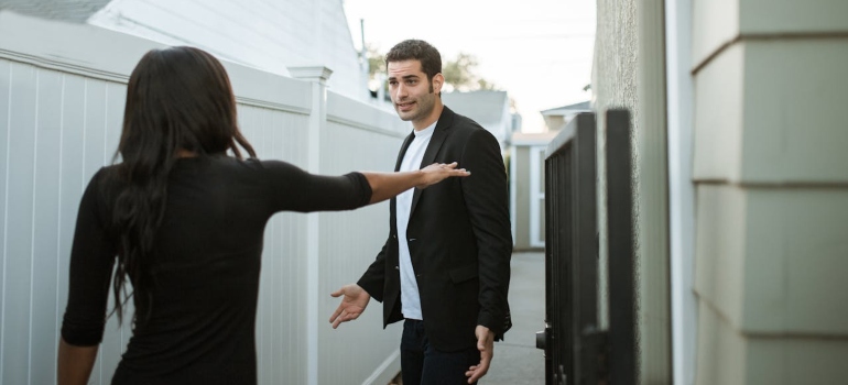 a couple having an argument 